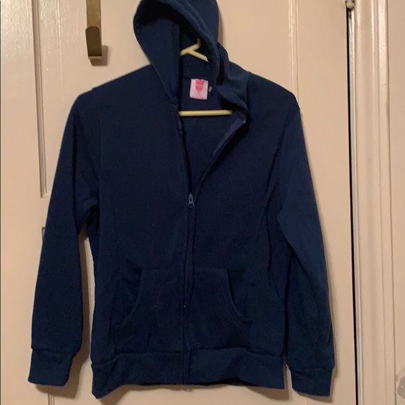 BEVERLY HILLS GIRL HOODIE. NAVY BLUE SZ XL 14/16